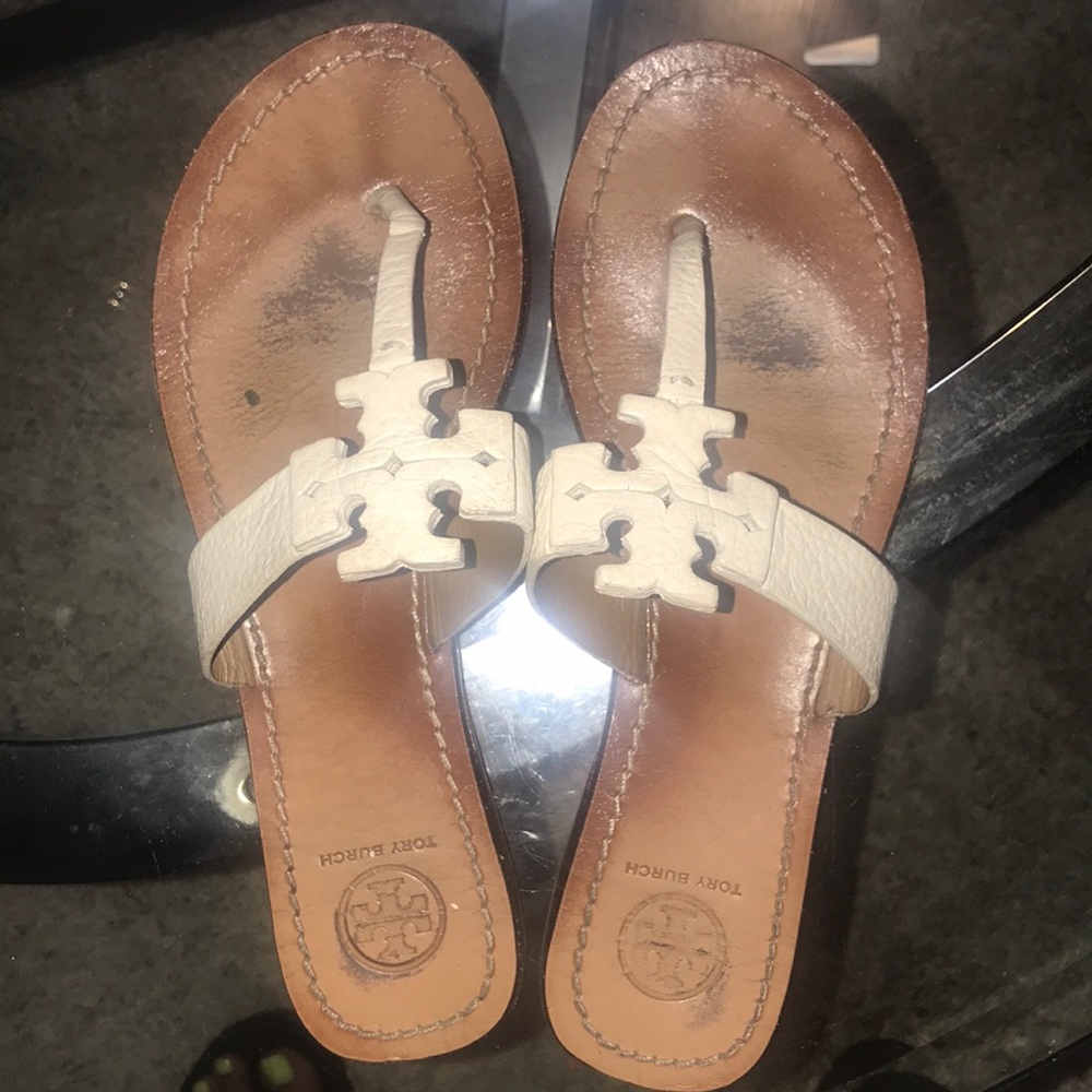 White Tory Burch sandals
